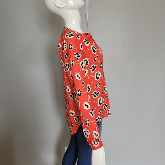 Juicy Couture Poppy Print Blouse, VGUC, Size XS - Picture 2 of 7